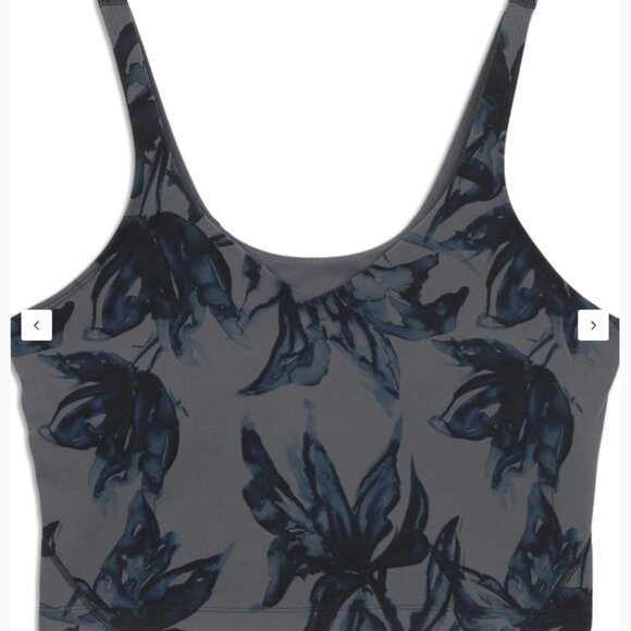 Lululemon Align Tank Top - Botanical Bloom Anchor Multi with built in bra - s 8 - Picture 1 of 3